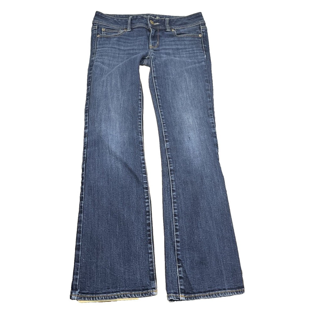American Eagle Jeans Womens Size 6 Blue Slim Boot Dark Wash Stretch
